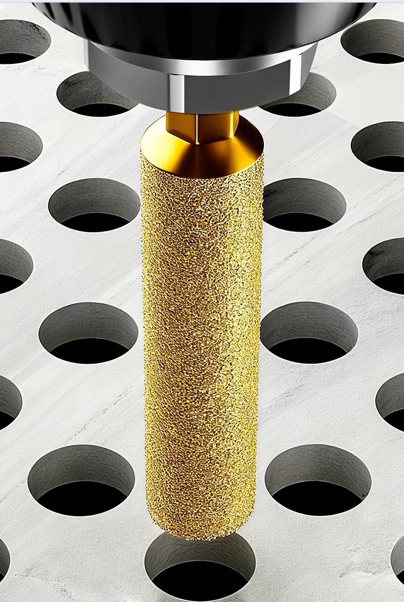 Diamond Brazed Drill Bit Set for Granite, Ceramic, Marble, Tile, and Stone