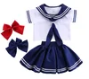 Children's School Uniform Costume Navy Collar Japanese Sailor Photography Girls Kindergarten Sailor Warrior Costumes 6