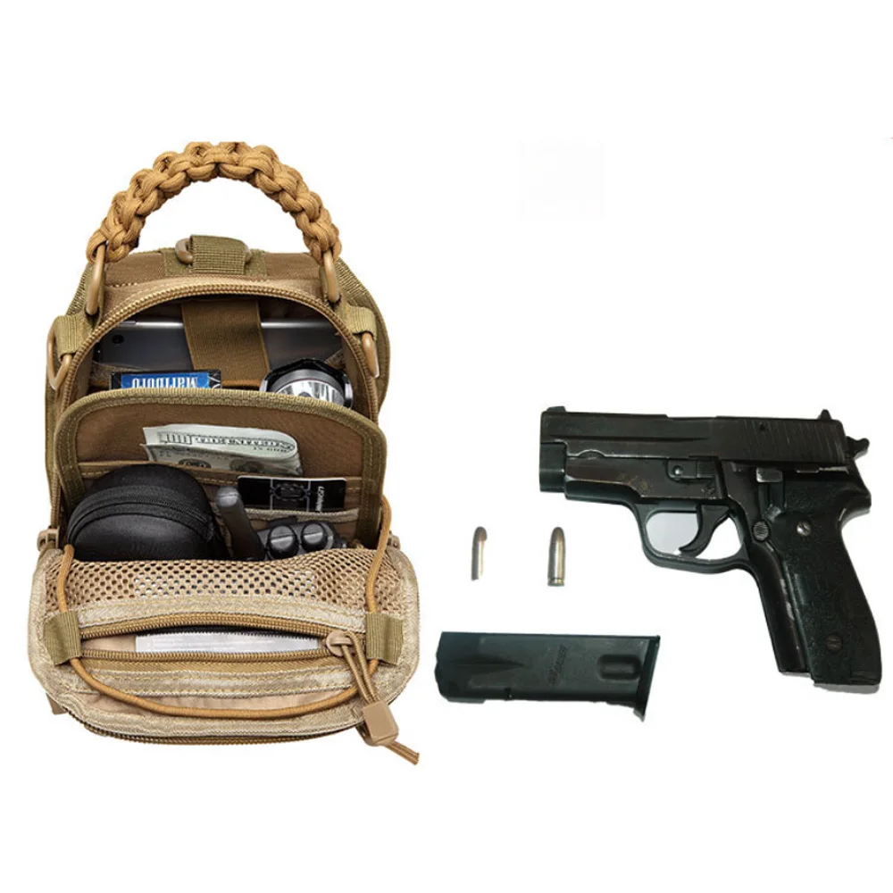 Wholesale Top Quality Multifunction 1000d Nylon Durable Waterproof Laser Cut Molle Military Tactical Shoulder Sling Bag