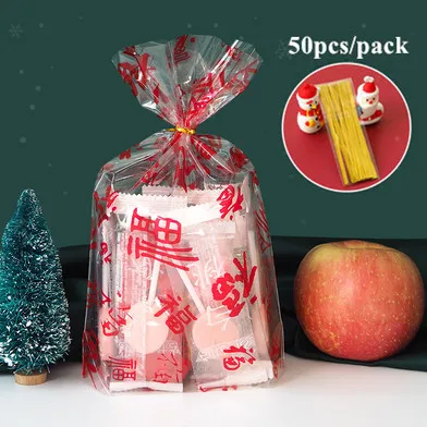 thumbnail image 1 of Bolsas de bricolaje de 50 piezas + alambres dorados con parte superior abierta para regalos, bolsas de pie para cumpleaños, bodas, fiestas, panaderías, galletas, bocadillos, galletas, dulces, bolsas d, 1 of 5