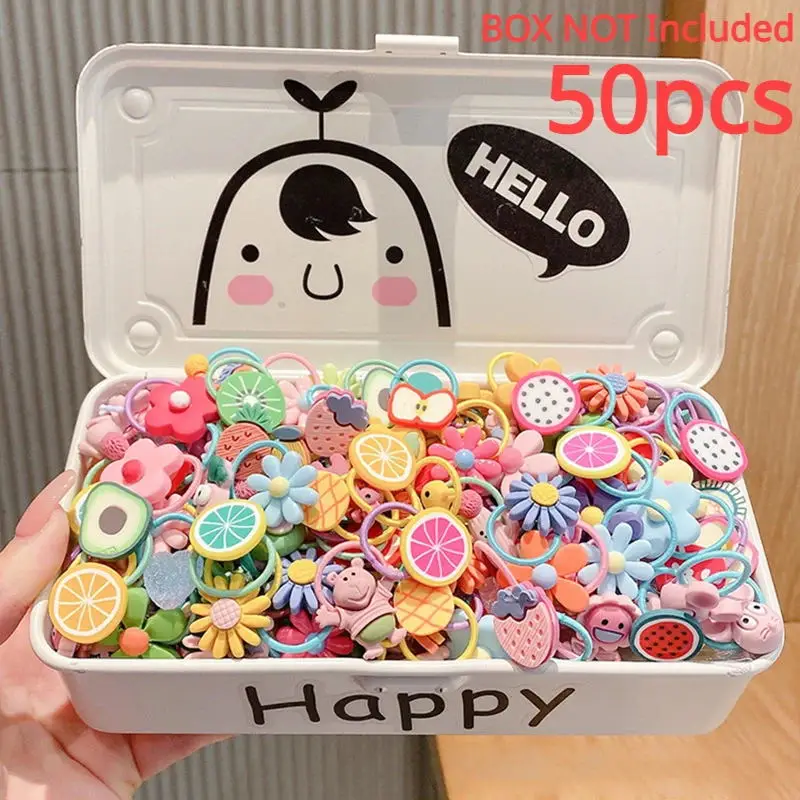 Children's Rubber Band Elastic Hair Tie Scrunchies Headdress 30/50pcs