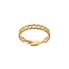 Bagues en acier inoxydable 316L pour femmes, couleur or, anneau ouvert géométrique multicouche, Vintage, étanche, bijoux esthétiques de mariage, cadeau