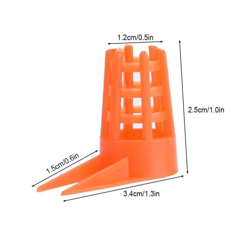 50Pcs Bee Queen Cages Protective Cover Plastic Honeycomb Cages Cell Protection Cap Beekeeping Breeding Supplies