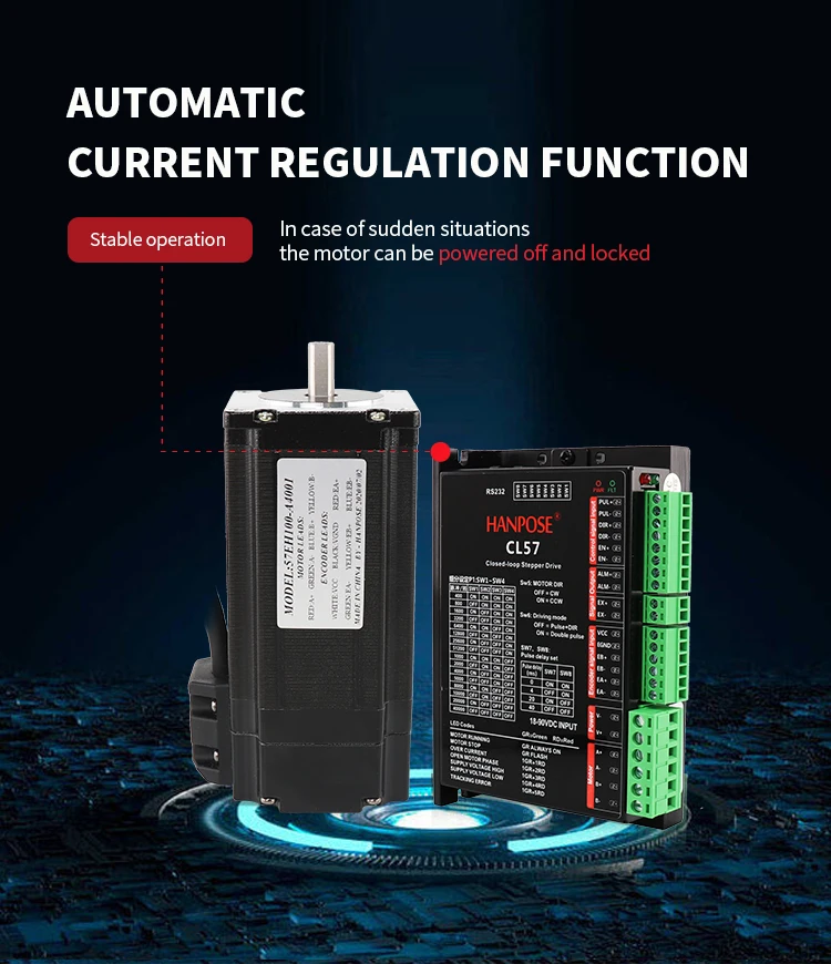 Description Picture 5 of itemClosed Loop Servo Driver 57EH100A4001 +CL57 Drive sets 4.0A 3.3N.m Stepper Motor 57x100mm for 3D printer accessories