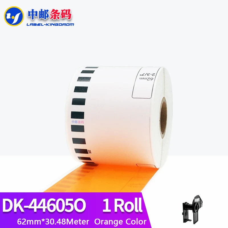 

1 Rolls Orange Color Brother Generic DK-44605 Label Continuous Compatible for QL-570/580/700/710/720NW Thermal Printer DK-4605