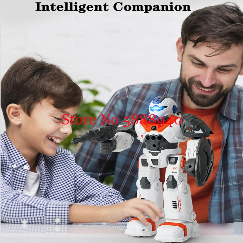 Smart Early Education Auto Demo Fire Bullet Remote Control Space Robot 60Mins Gesture Sensing Singe$Dance Walking RC Robot Toy 4