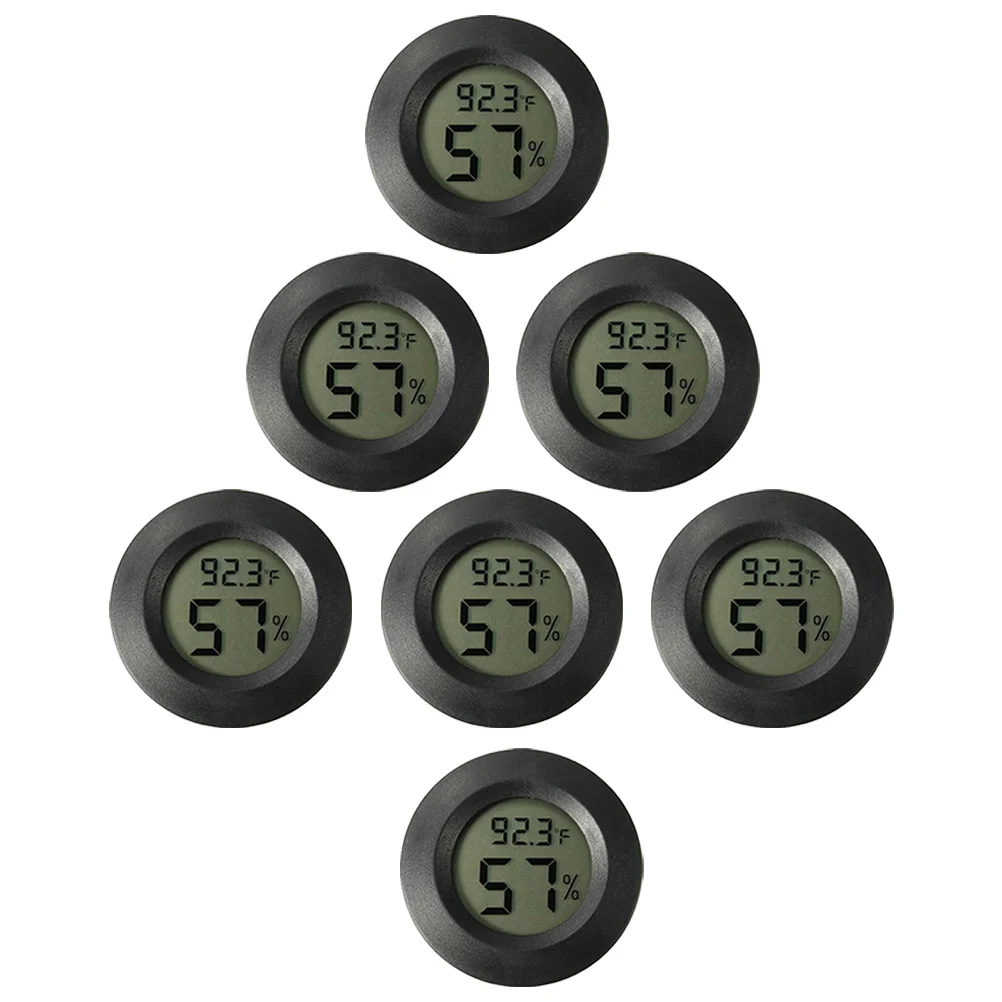 7-Pcs-Humidity-Meter-Digital-Thermometer-Round-Hygrometer-Hydrometer ...