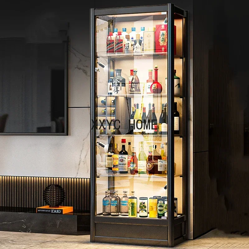 Glass Display Showcases Wine Cabinets Bar Shelf Glass Rack Wine Cabinet Living Room Counter Vitrinas De Vidrio Decoration