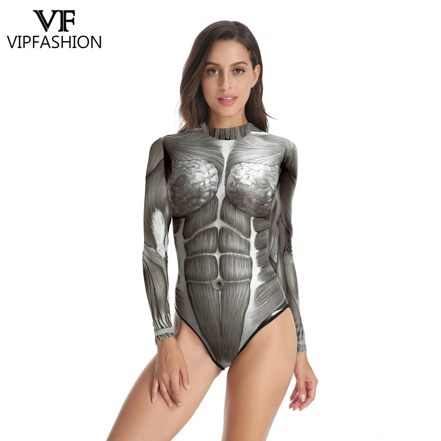 Funny Human Body 3D Print Halloween Scary Party Cosplay Bodysuit cosplay costume