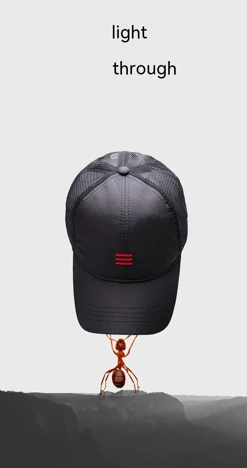 Oversize Big Head Man Plus Size Baseball Cap Spring Summer Thin Fabric Mesh Sun Hat Male Snapback M 55-59cm L 60-64cm