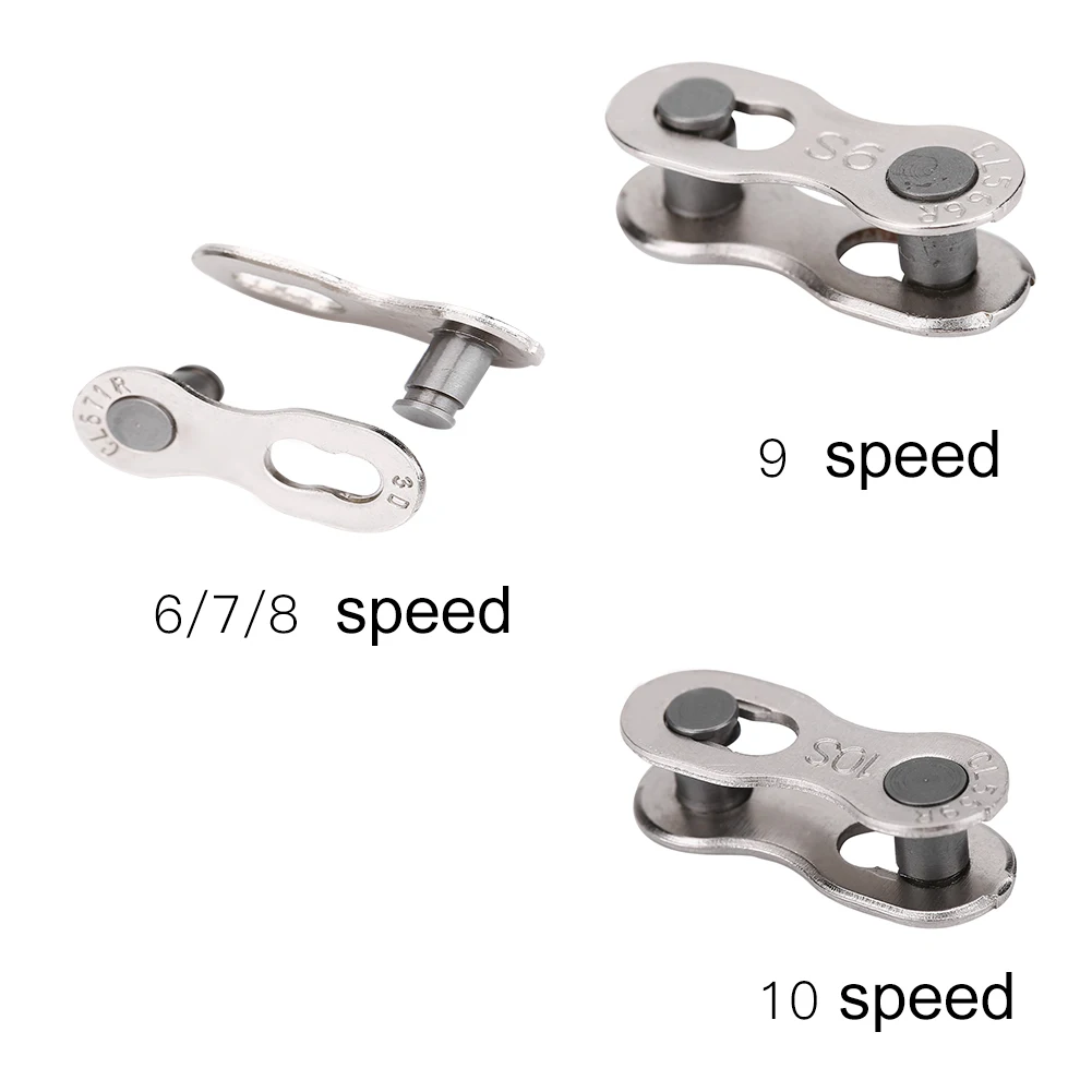 5 Pairs Bicycle Chain Link Connector Joints Magic Buttons Cycling Speed Quick Master Links for Mountain Bike 10/9/8/7/6 Speed
