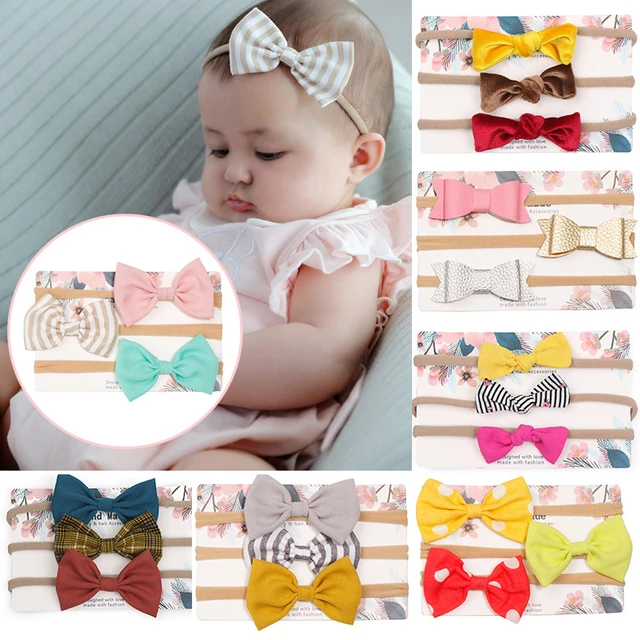 Bandeaux et nœuds pour bébé fille, accessoires pour cheveux en nylon pour  nouveau-nés et tout-petits (10 pièces)Bandeaux pour bébés filles 10 pièces  