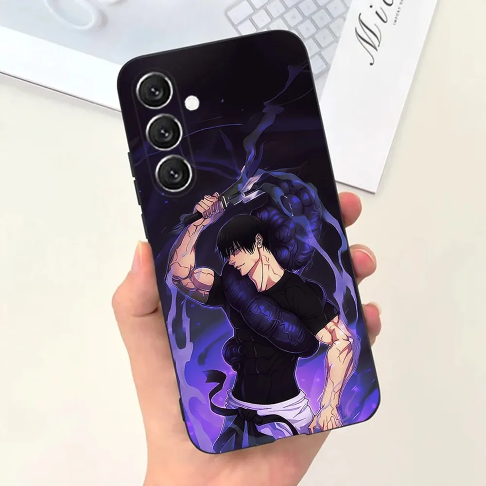 애니메이션 F-Fushiguro Toji 전화 케이스 삼성 S25,S24,S21,S22,S23,S30,Ultra,S20,Plus,Fe,Lite,Note,10,9,5G 블랙 커버