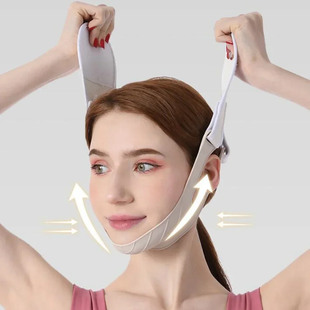 

Silicone Face Slimming Bandage V Line Face Shaper Chin Cheek Lift Up Belt Face Lifting Strap Facial Massager Skin Care Beauty