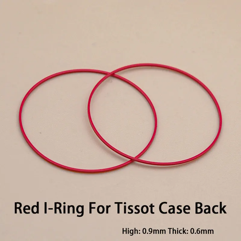 Enhanced Product Title:  
Durable Red Plastic I-Ring Gasket for Watch Case Bottom Cover