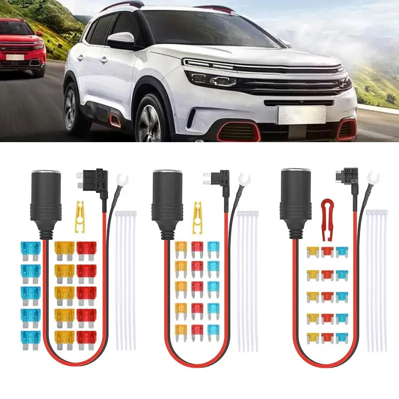 1set30cmCarCigaretteLighter12VSocketExtensionStandardFuseTap