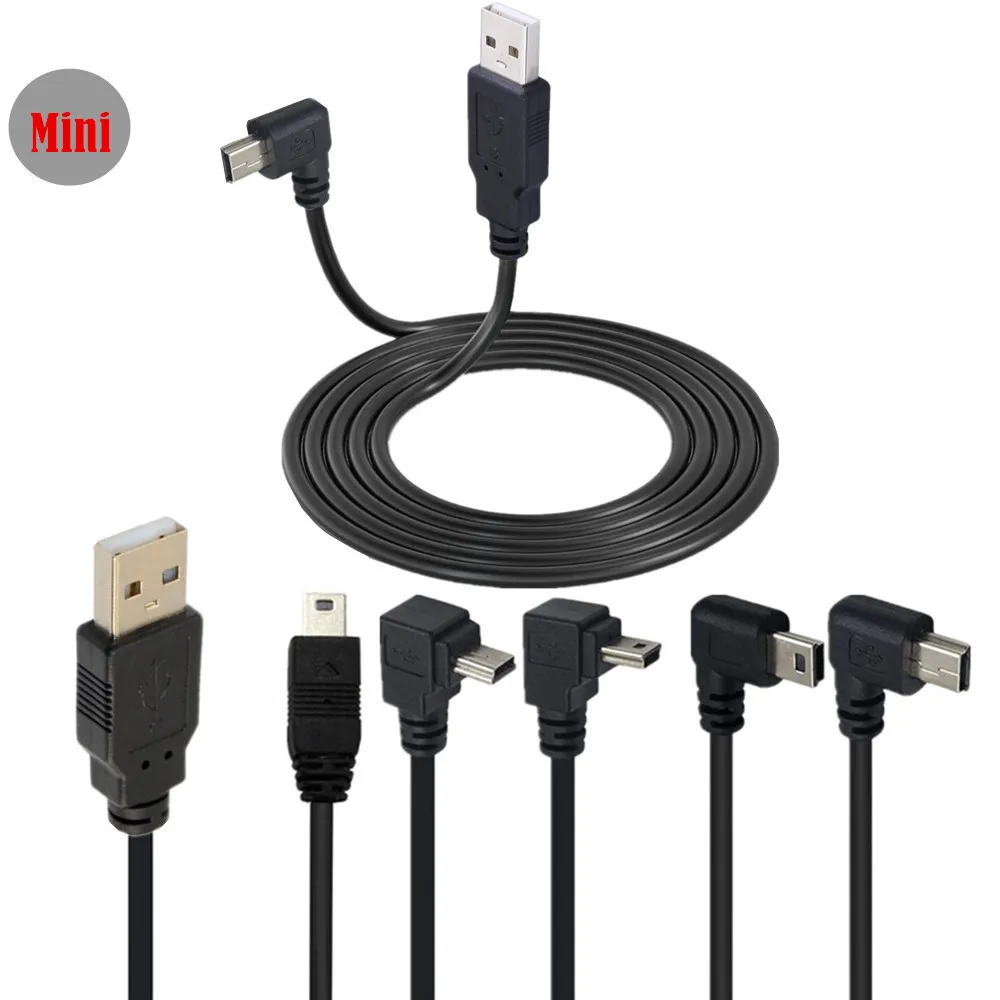 System-S Cavo Mini USB Angolo Retto 90° | USB A Maschio A Mini USB Maschio | 50 Cm | Piegato A Destra Per Navigatori E Dispositivi - 2