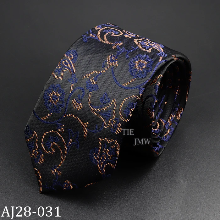 6 cm schwarze Polyester-Krawatte für Herren, kariert, gestreift, Paisley-Blumenmuster, Krawatte für Hochzeit, Business, Bräutigam, formelle Anlässe, Kragen-Accessoires, Geschenk – Detail 14