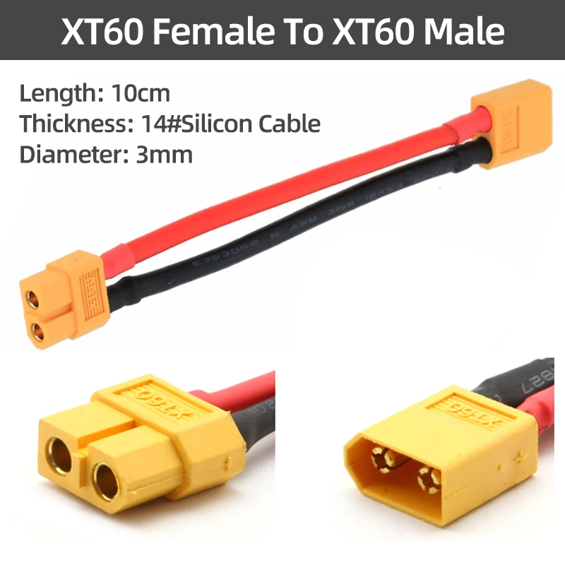 Connecteurs XH-XT60 pour batterie RC, câbles de charge en gros plan