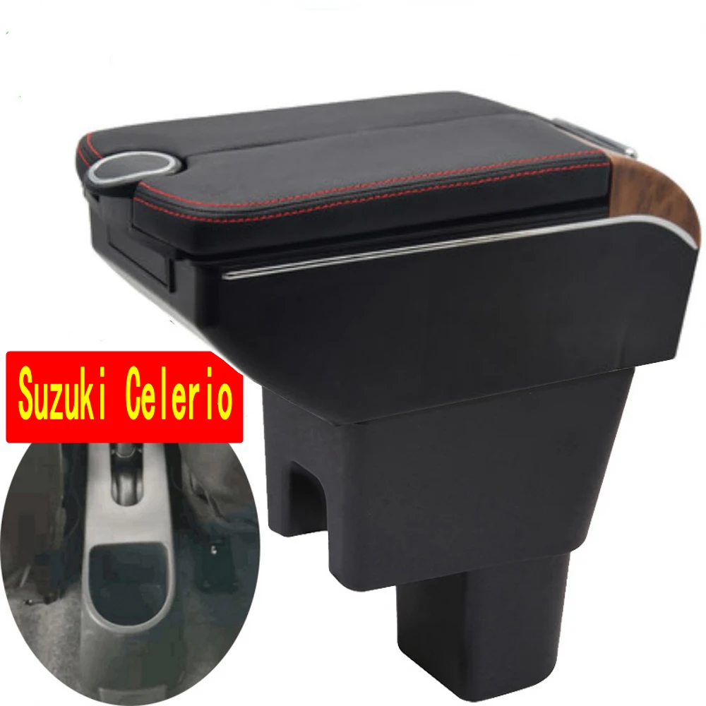 

For Suzuki Celerio Armrest Box Retrofit Parts Center Console Special Storage Space Car Elbow Rest with USB Cup Holder