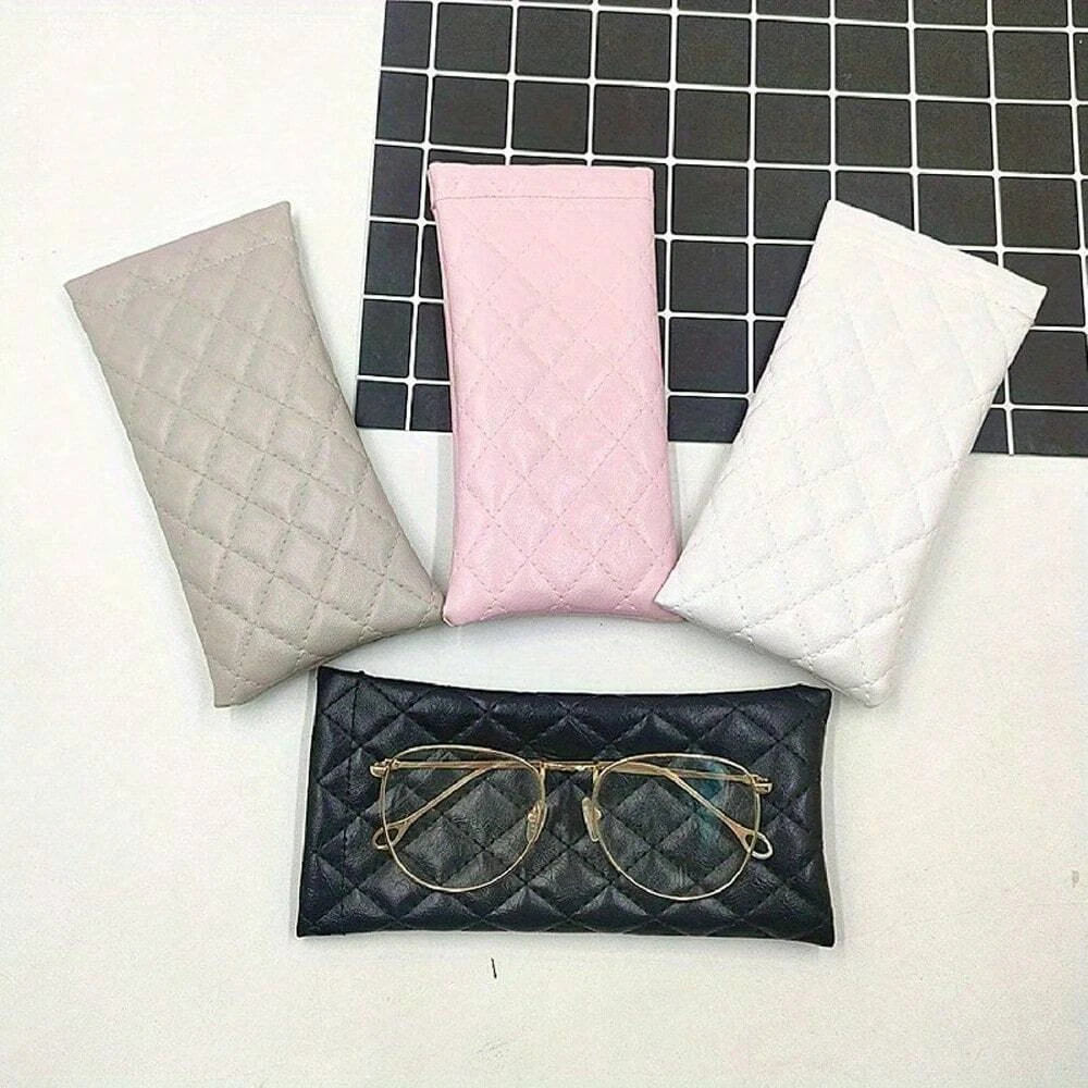 1/2/4Pcs Portable Eyeglasses Case PU Leather Soft Sunglasses Bag Pouch