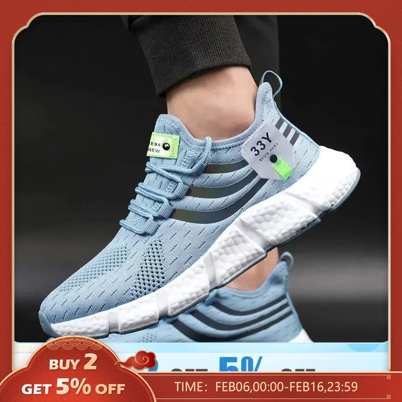 Sport Shoes Breathable Lightweight Sneakers Outdoor Mesh Black Running Shoes Athletic Jogging
