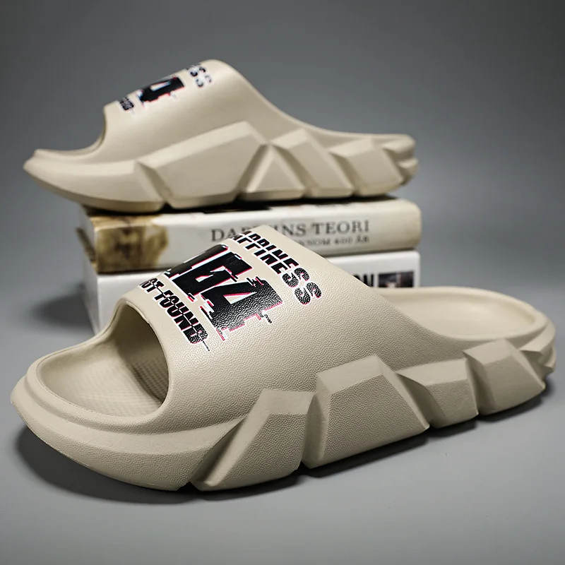 Halktofflor för män Halkfria utomhus mjuka med tjock sula Tofflor för inomhus skumreglage_voghion.com