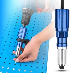 Pull Rivet Gun Adapter Electric Rivet Gun Pull Core Pull Rivet Gun Adapter 2.4mm-4.8mm Rivet Nut Gun Drill Adapter