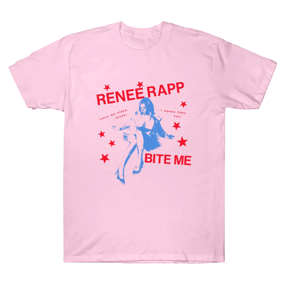 Pink Tour Tee Reneé Rapp Geschenk für Frau und Mann, Unisex-T-Shirts, bequeme Baumwolle, O-Ausschnitt, kurze Ärmel, ästhetische, lässige Oberteile