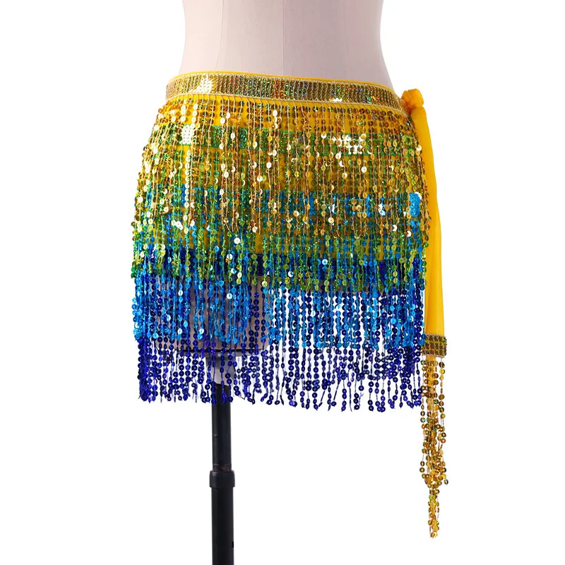 Cowgirl Accessories Women 10 Yards Belly Dance Tassel, Round Coin Shape String Hip Scarf For Iron Beads