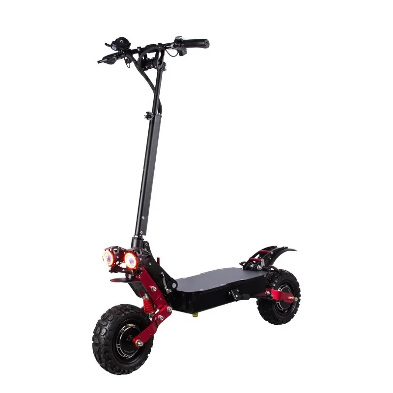 60V 25AH Battery 6000W Dual Motor Adult Electric Scooter E5A Hydraulic brake Unisex Mobility