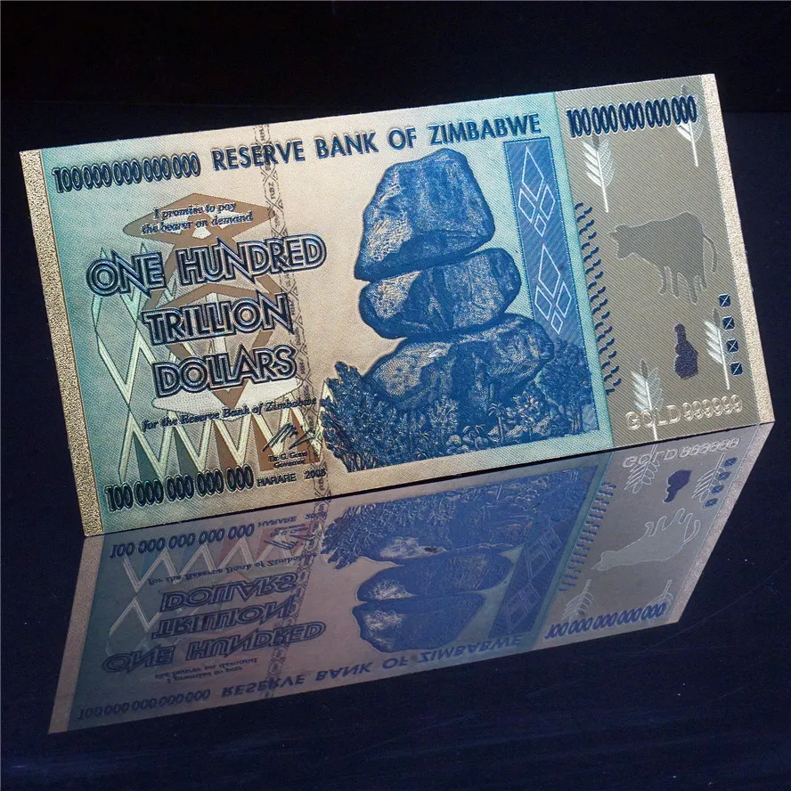 짐바브웨달러 짐바브베 100 조 달러 돈 플라스틱 지폐 황금 비순환 - G마켓 모바일