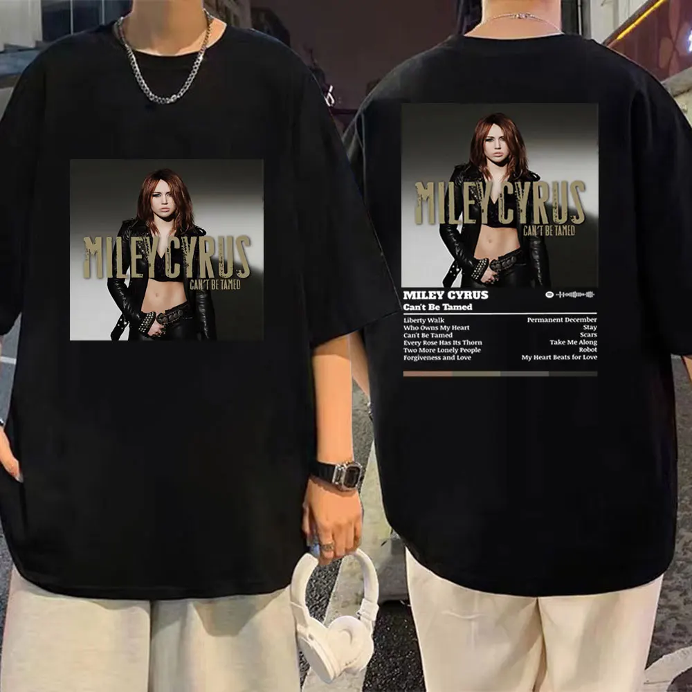 

Hot Singer Miley Cyrus Print T-shirt Men's Women's Fashion Vintage Short Sleeve T-shirts Summer Pure Cotton Oversized T Shirts