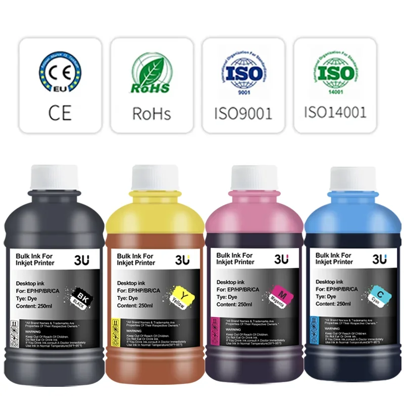 250ml Universal Refill Dye Ink Kit Compatible for HP Canon Lexmark Epson Dell Brother All Refillable Inkjet CISS Cartridge dye ink kit ink refill kit ink cartridge refill kit