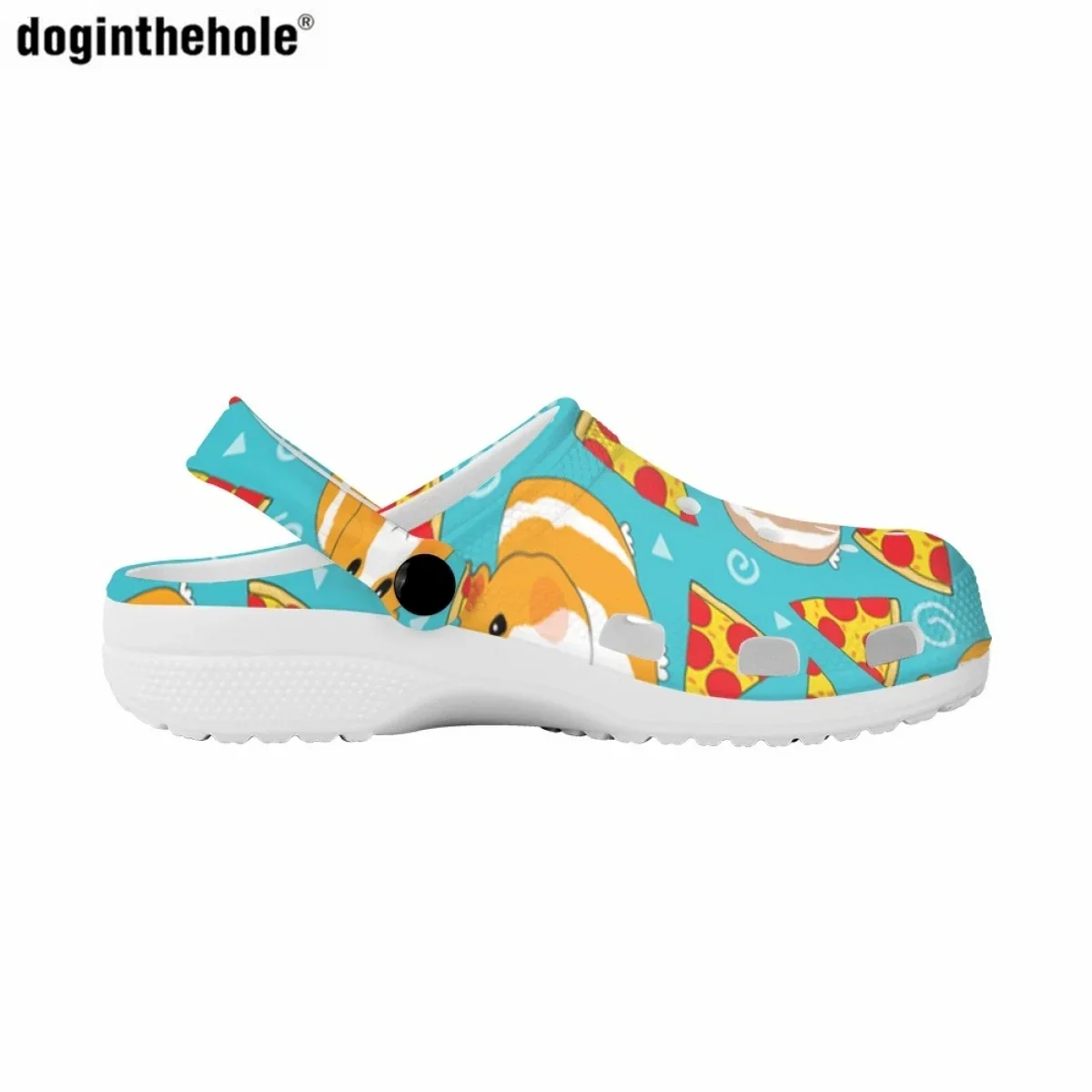 New Summer Clogs For Women Cute Cartoon Guinea Pig Print Slippers Men Outdoor Beach Wading Sandals Garden Hole Shoe