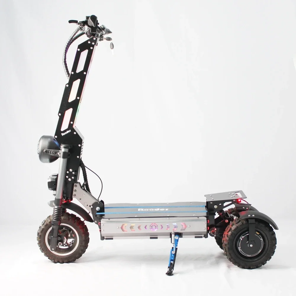 Rooder foldable 6000W dual motor 11 inch three wheel 60v 65ah large battery China warehouse electric scooter