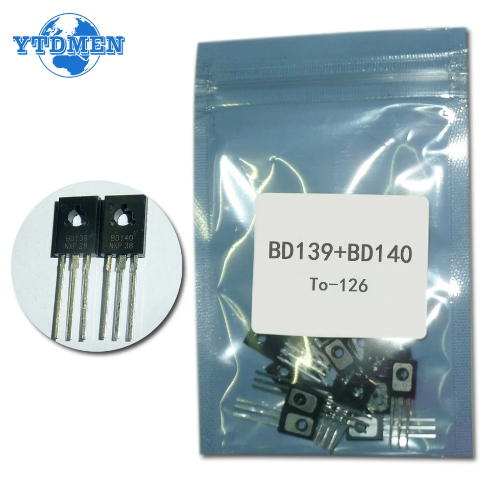 20-Piece BD139 NPN Transistor Lot - 1.5A 80V TO126 Package, New & Good Quality