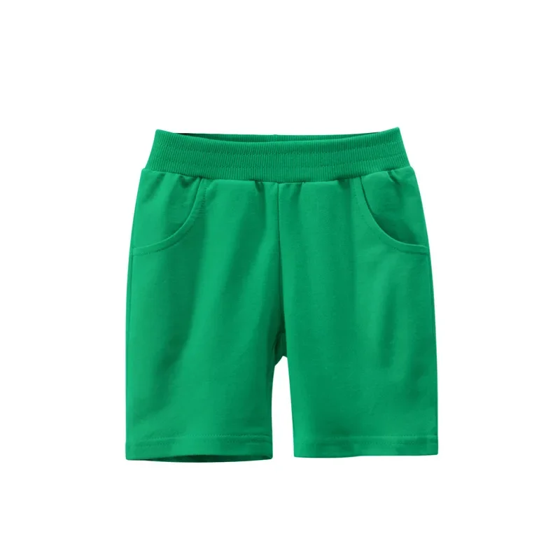Summer Children Shorts Cotton Shorts For Boys Girls Solid Color Toddler Panties Pocket Kids Beach Short Sports Pants Baby