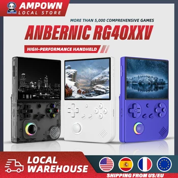 ANBERNIC-consola de juegos portátil RG40XXV, pantalla IPS de 4 pulgadas, Joystick de salida de vídeo, efecto de iluminación RGB, Streaming RG 40XXV, reproductor de libros electrónicos