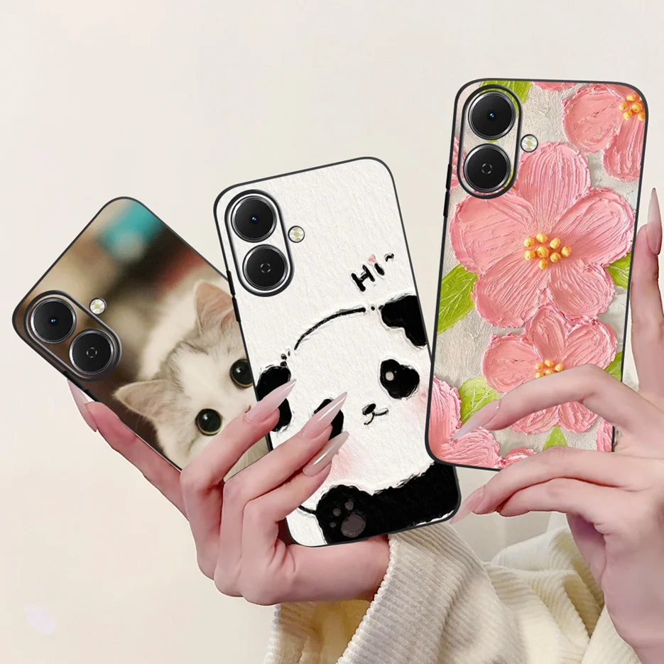 Stylish Painted Soft Silicone Phone Case - Vibrant Design Back Cover