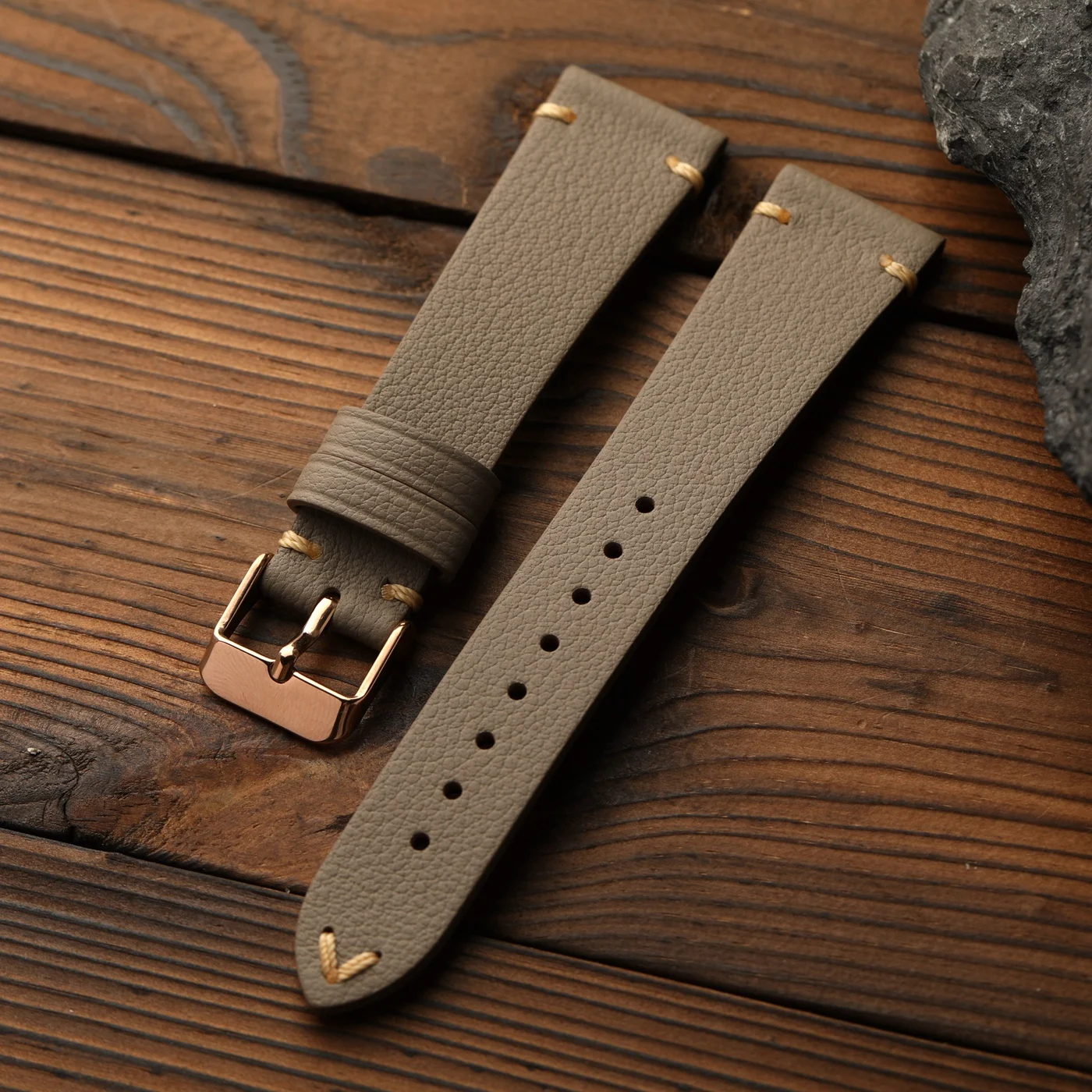 Handmade Retro Sheepskin Leather Watch Strap, Soft Genuine Leather
