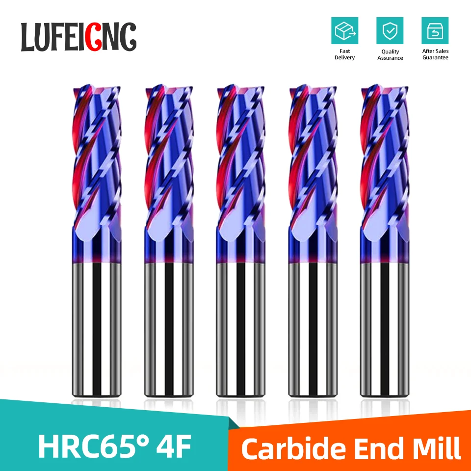 LUFEICNC HRC65 4 cannelures fraise en bout de carbure fraise en acier au tungstène outils de tour CNC fraises plates pour métal en acier inoxydable 1 LUFEICNC HRC65 4 cannelures fraise en bout de carbure fraise en acier au tungstène outils de tour CNC fraises plates pour métal en acier inoxydable 1