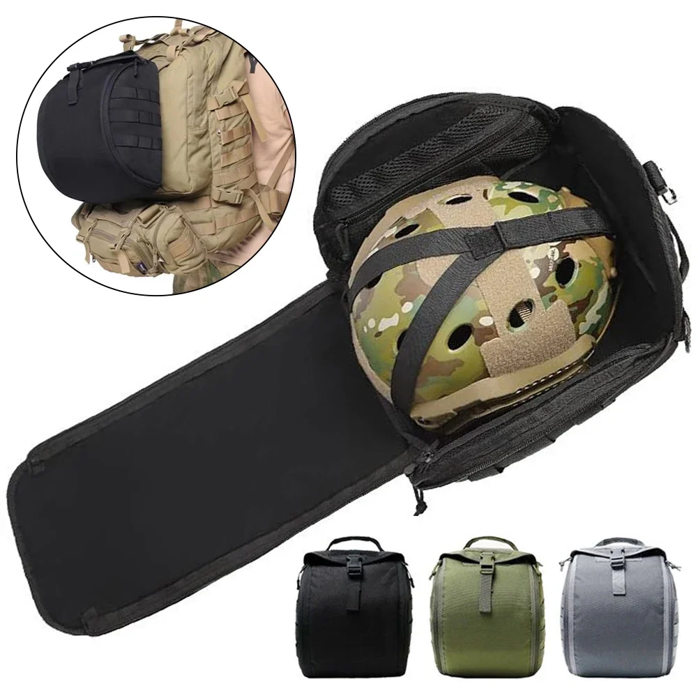 1Pc Tactical Helmet Bag Pack Multi-Purpose Molle Storage Carrying Pouch for Sports Hunting Shooting Combat Helmets
