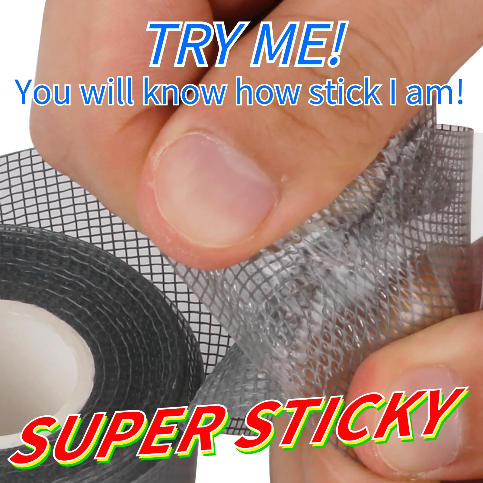 YOOOYOOO Screen Repair Tape Grey Window Net Door Mesh Bed Canopy Patch Up Hole Mend Long Crack