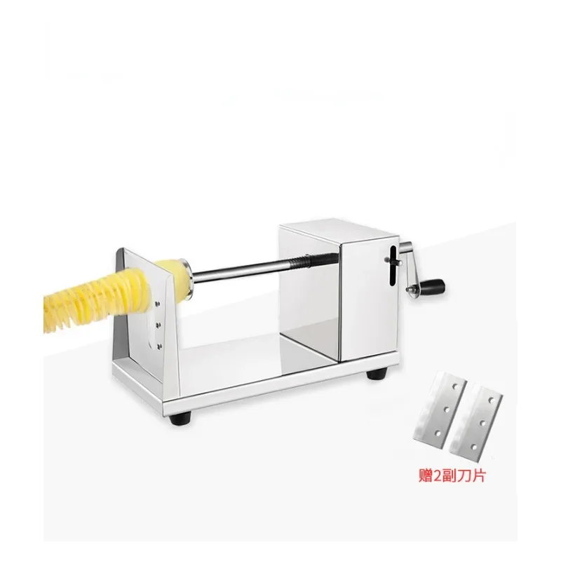 Manual Spiral Potato Cutting Machine, Household Vegetable and Fruit Slicer, Stainless Steel Potato Shredder Accessories