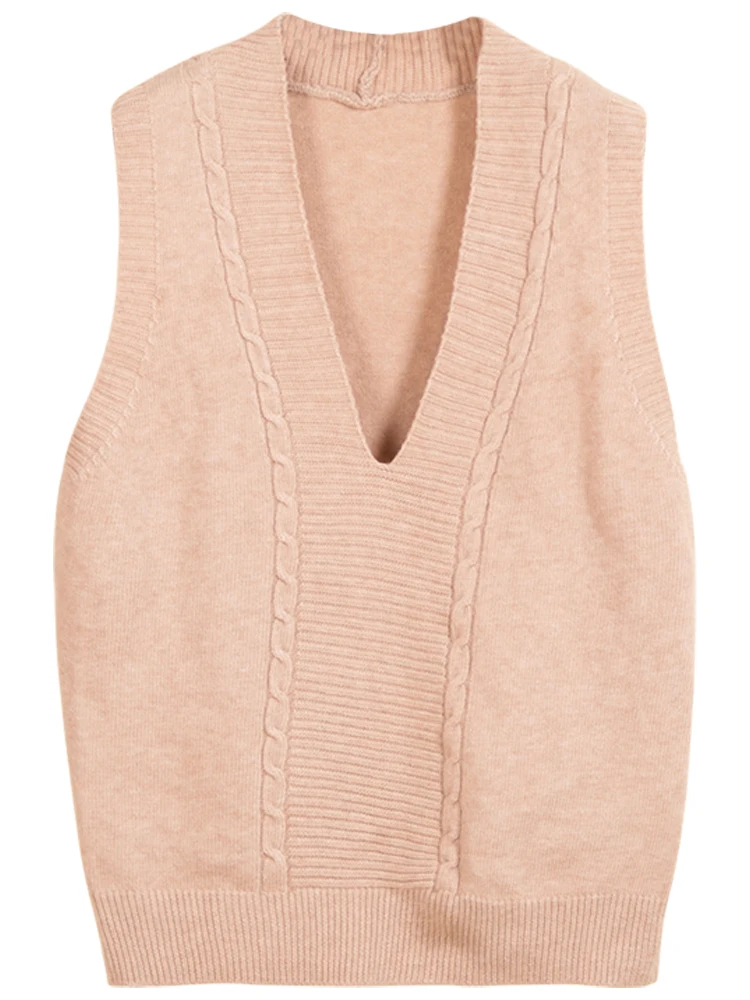 

Aesthetic Sweater Pullover Women Sweaters Women's Vest Clothing Blouse Preppy Style Tops Warm Korean Padded Woman Female Knitted