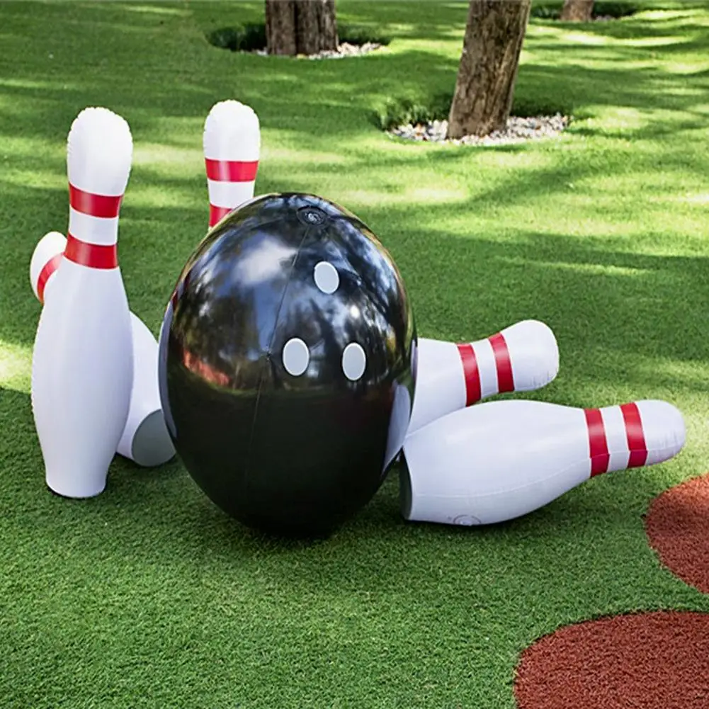 Giant Inflatable Bowling Set Outdoor Kids Inflatable Bowling Suit Game Toy Ball Kids Game Toy Park Lawn Yard Ball