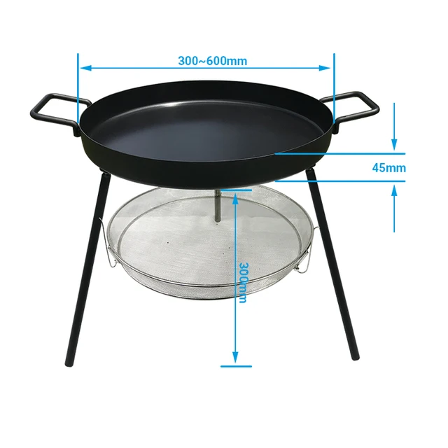 Pre-Seasoned Polished 12/15/18 Inch 40 50 60cm Cast Iron Skillet with  Ceramic Glaze Perfect Pan for Frying Camping BBQ Oven Safe - AliExpress