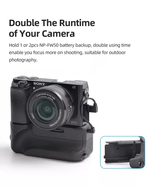 Sony A6000 A6000 Battery Grip Wireless Remote Cotrol Professional