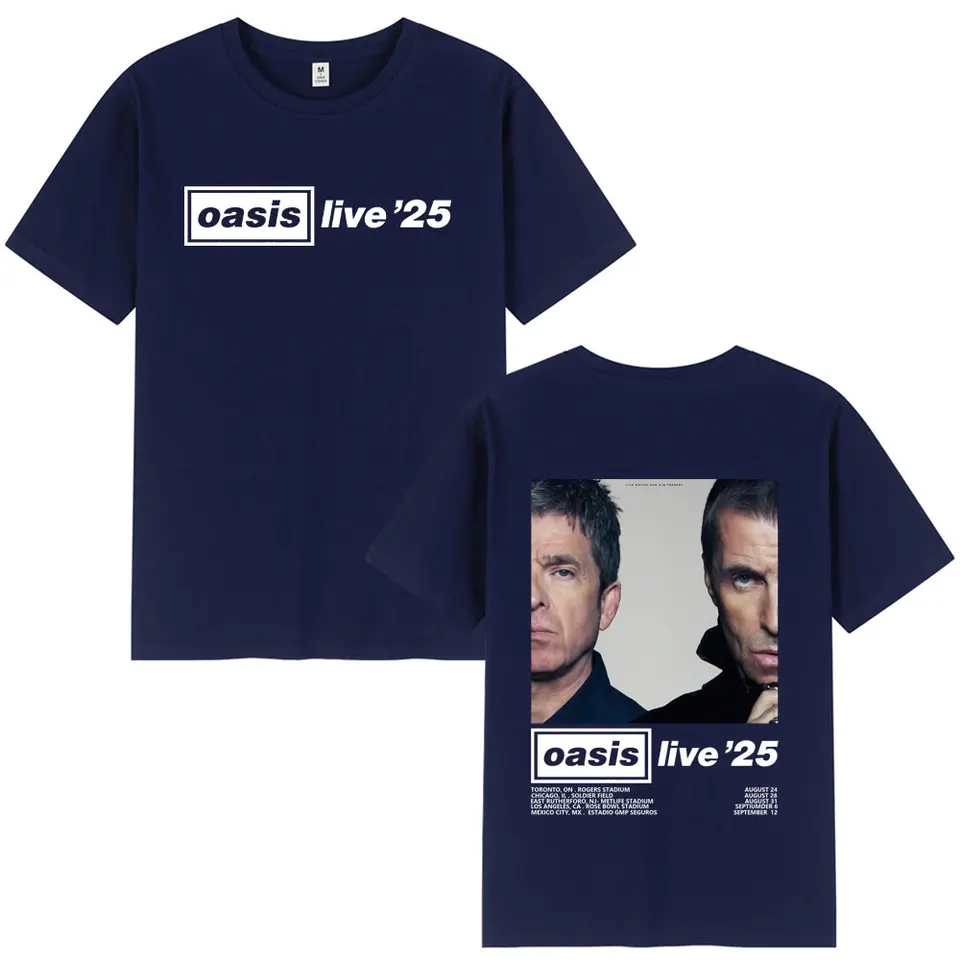 oasis live'25 オフィシャルTシャツ WHITE Lサイズ 新品 O-Oasis Live 25 Tour T-Shirts British Rock Band T-shirt Mens